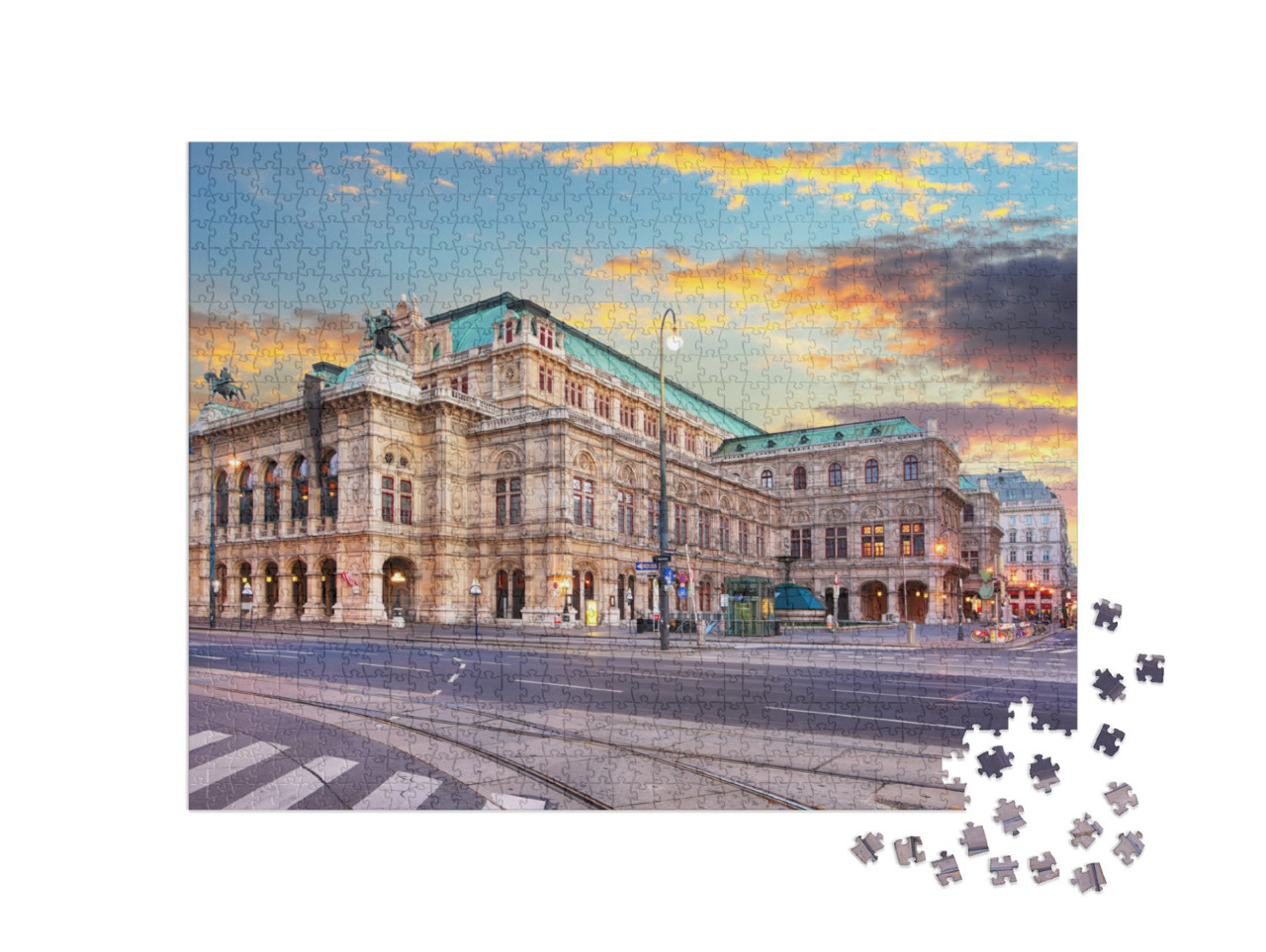 Puzzle 1000 Teile „Staatsoper bei Sonnenaufgang, Wien, Österreich“