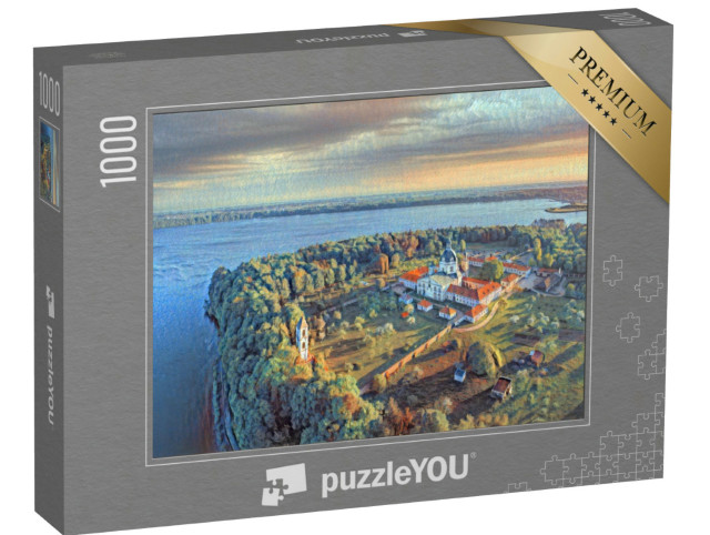 Puzzle 1000 Teile „im Stil von Paul-Cezanne - Kloster Pazaislis in Kaunas, Litauen - Puzzle-Kollektion Künstler & Gemälde“