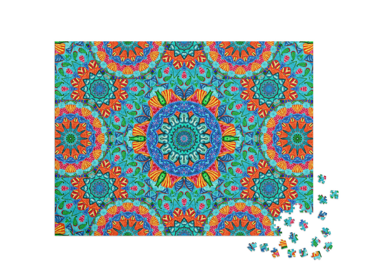 Puzzle 1000 Teile „Abstraktes Muster im arabischen Stil: Kaleidoskop“