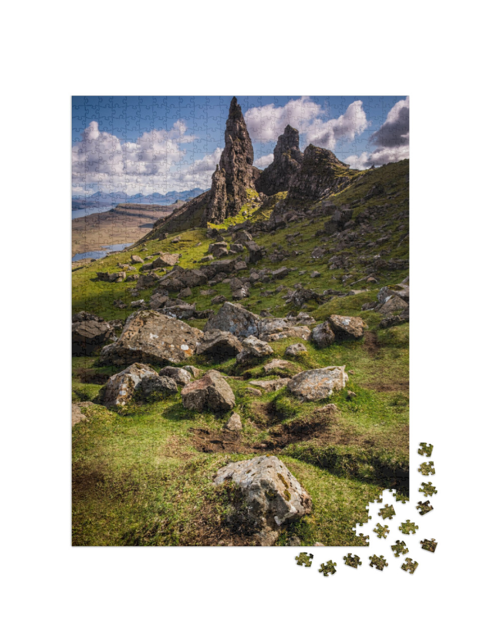 Puzzle 1000 Teile „Der alte Mann von Storr, Isle of Skye, Schottland“