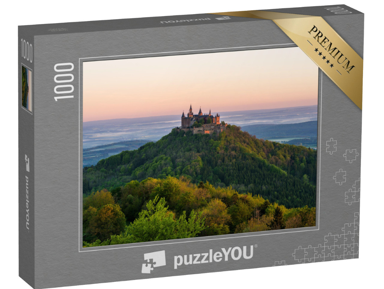 Puzzle 1000 Teile „Goldene Stunde auf der Burg Hohenzollern“