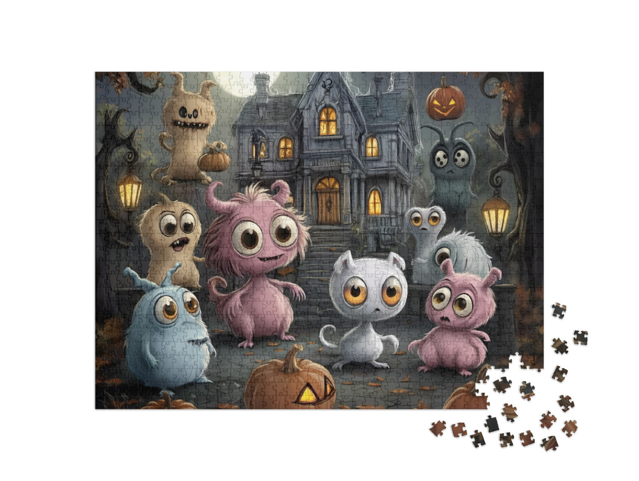 Puzzle 1000 Teile „Süße Monster an Halloween“