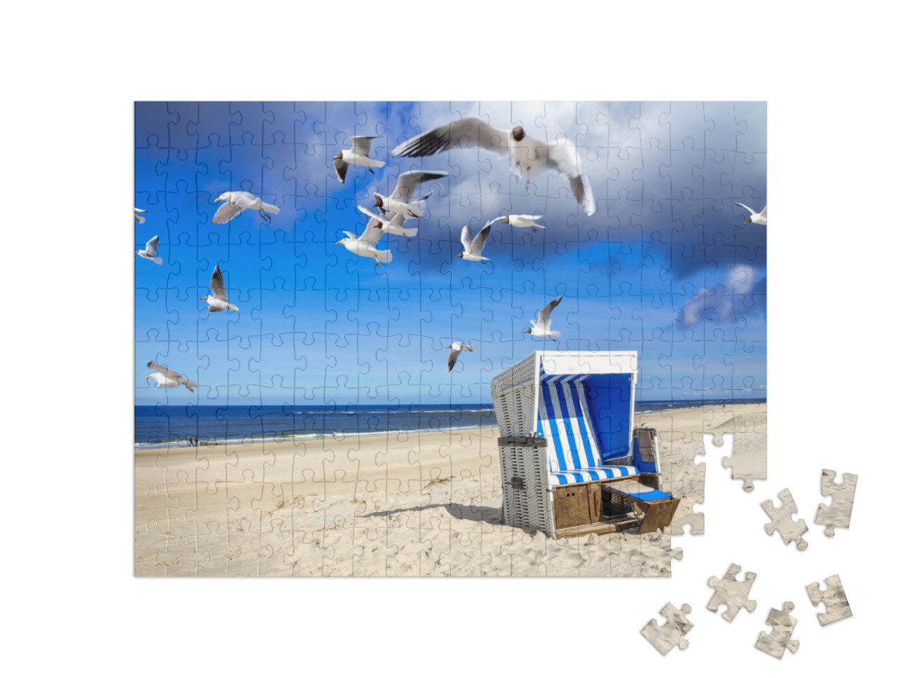 Puzzle 200 Teile „Strand von Westerland, Sylt“