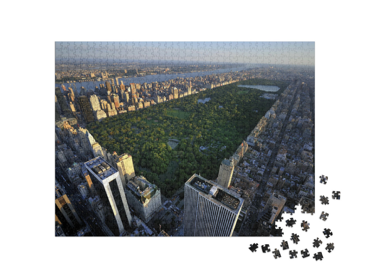 Puzzle 1000 Teile „Central Park und Manhattan von oben, New York“