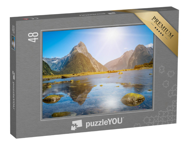 Puzzle 48 Teile „Mitre Peak am Milford Sound in Neuseeland“