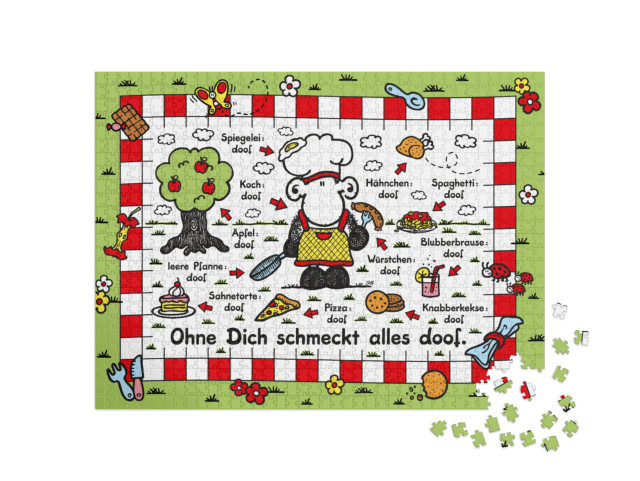 Puzzle 1000 Teile „Ohne Dich schmeckt alles doof“