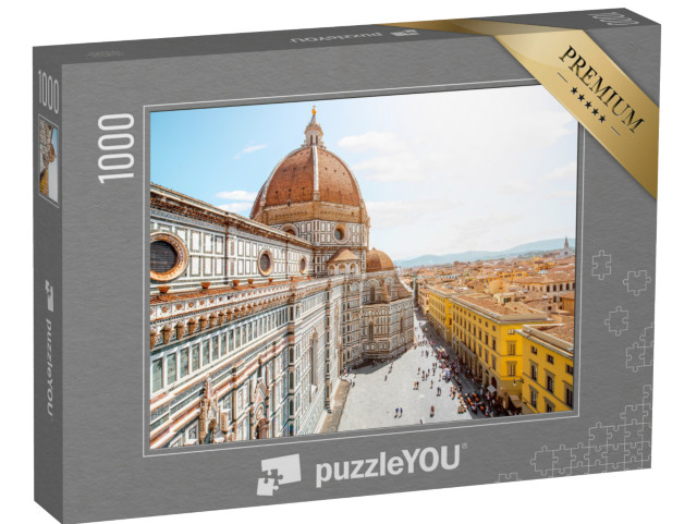 Puzzle 1000 Teile „Kirche Santa Maria del Fiore und die Altstadt von Florenz“