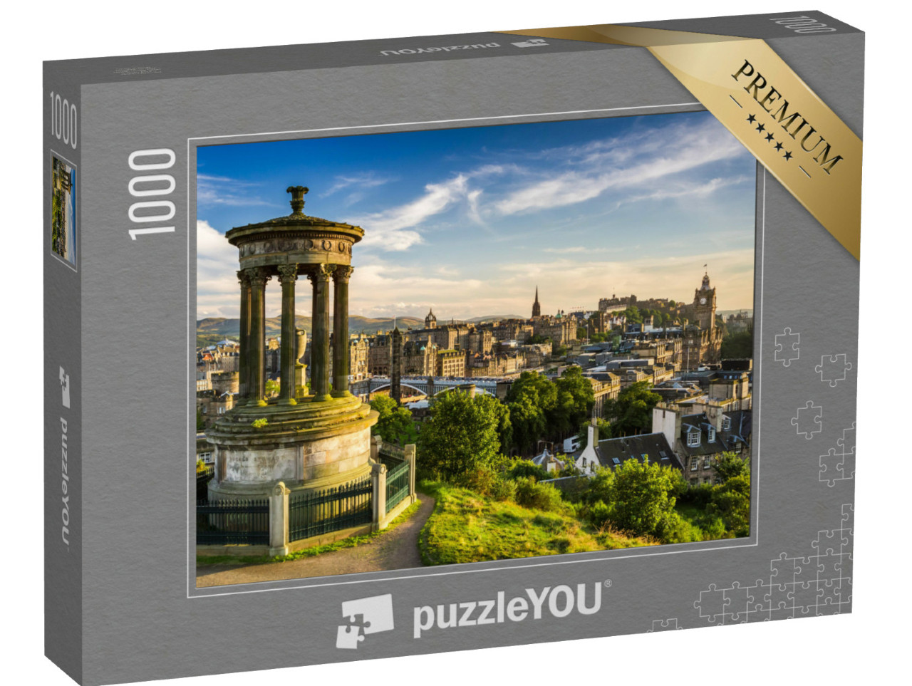 Puzzle 1000 Teile „Schöne Aussicht auf die Stadt Edinburgh, Schottland“
