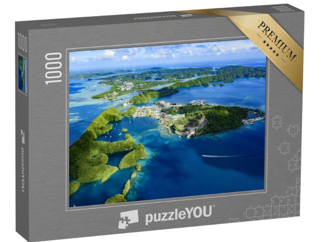 Puzzle 1000 Teile „Gesamtansicht der Insel Palau Malakal und Koror“