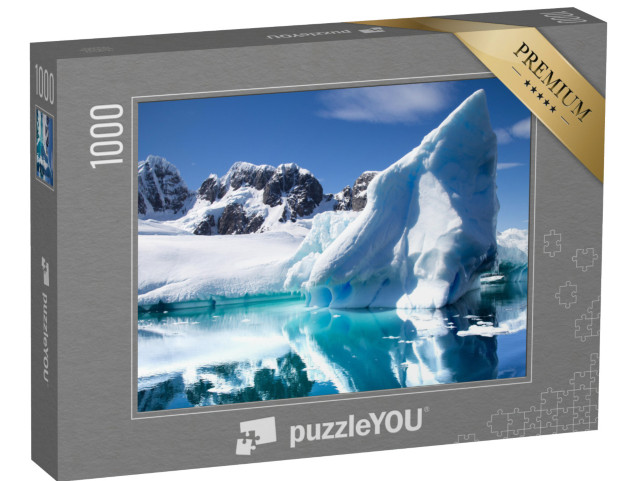 Puzzle 1000 Teile „Antarktische Landschaft mit Eisbergen im Vordergrund“