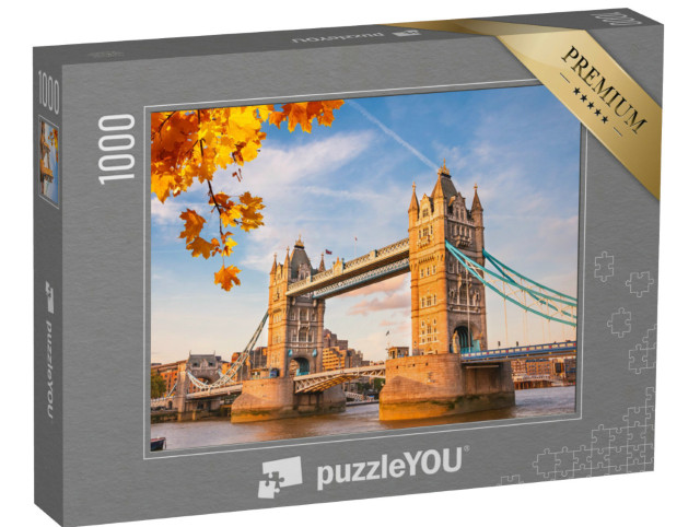 Puzzle 1000 Teile „Tower Bridge mit Herbstlaub, London“