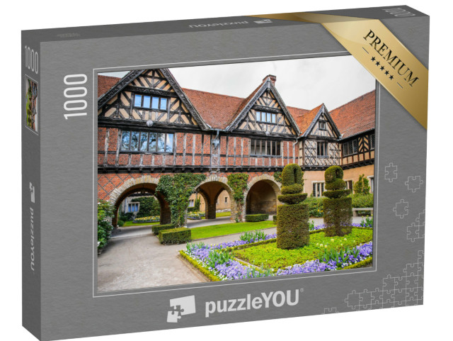 Puzzle 1000 Teile „Innenhof des Schlosses Cecilienhof, Potsdam, Brandenburg, Deutschland“