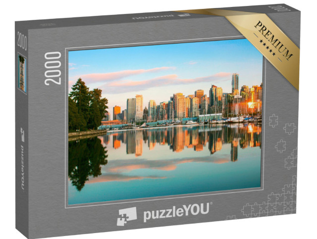 Puzzle 2000 Teile „Vancouver im Sonnenuntergang, British Columbia, Kanada“