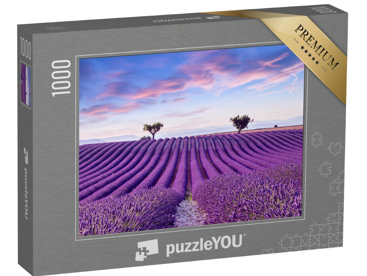 Puzzle 1000 Teile „Lavendelfeld im Sommer, Frankreich, Provence“