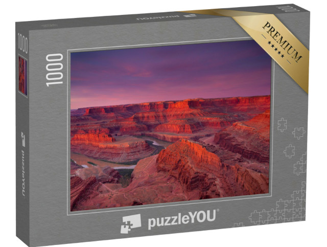 Puzzle 1000 Teile „Wunderschöne Aussicht auf Dead Horse Point im Sonnenaufgang, USA“