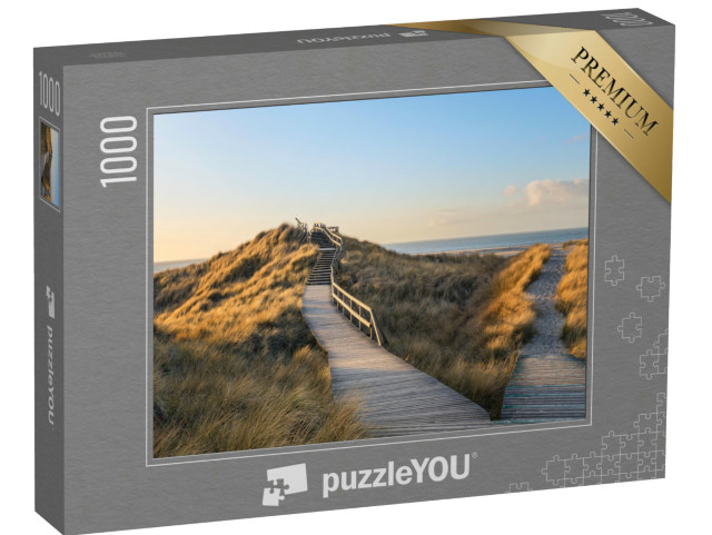 Puzzle 1000 Teile „Holzsteg durch die Dünen zum Strand von Norddorf, Amrum“