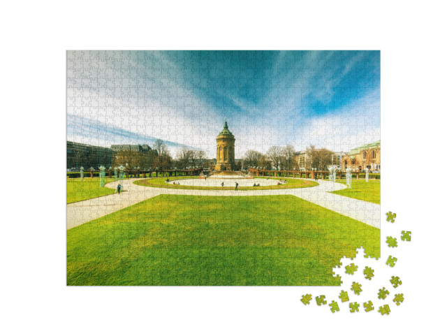 Puzzle 1000 Teile „Wasserturm, Mannheim“