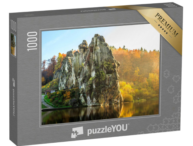 Puzzle 1000 Teile „Externsteine, Teutoburger Wald, Nordrhein-Wesfalen, Deutschland“
