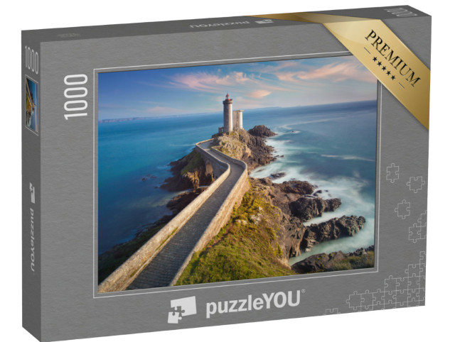 Puzzle 1000 Teile „Petit Minou Leuchtturm bei Sonnenuntergang, Brest, Frankreich“