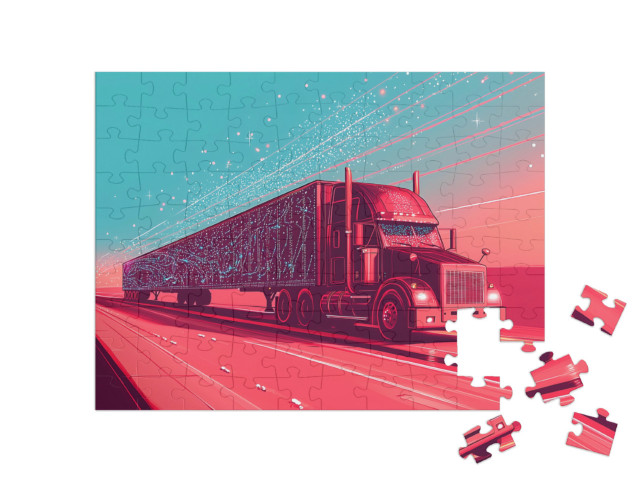 Puzzle 100 Teile „Weihnachtstruck“
