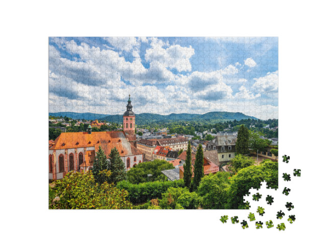 Puzzle 1000 Teile „Blick über Baden-Baden im Schwarzwald, Deutschland“