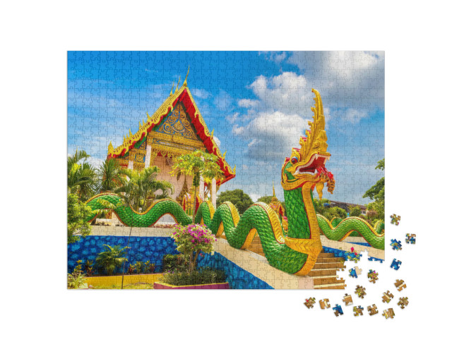 Puzzle 1000 Teile „Drachenstatue am Karon-Tempel auf Phuket, Thailand“