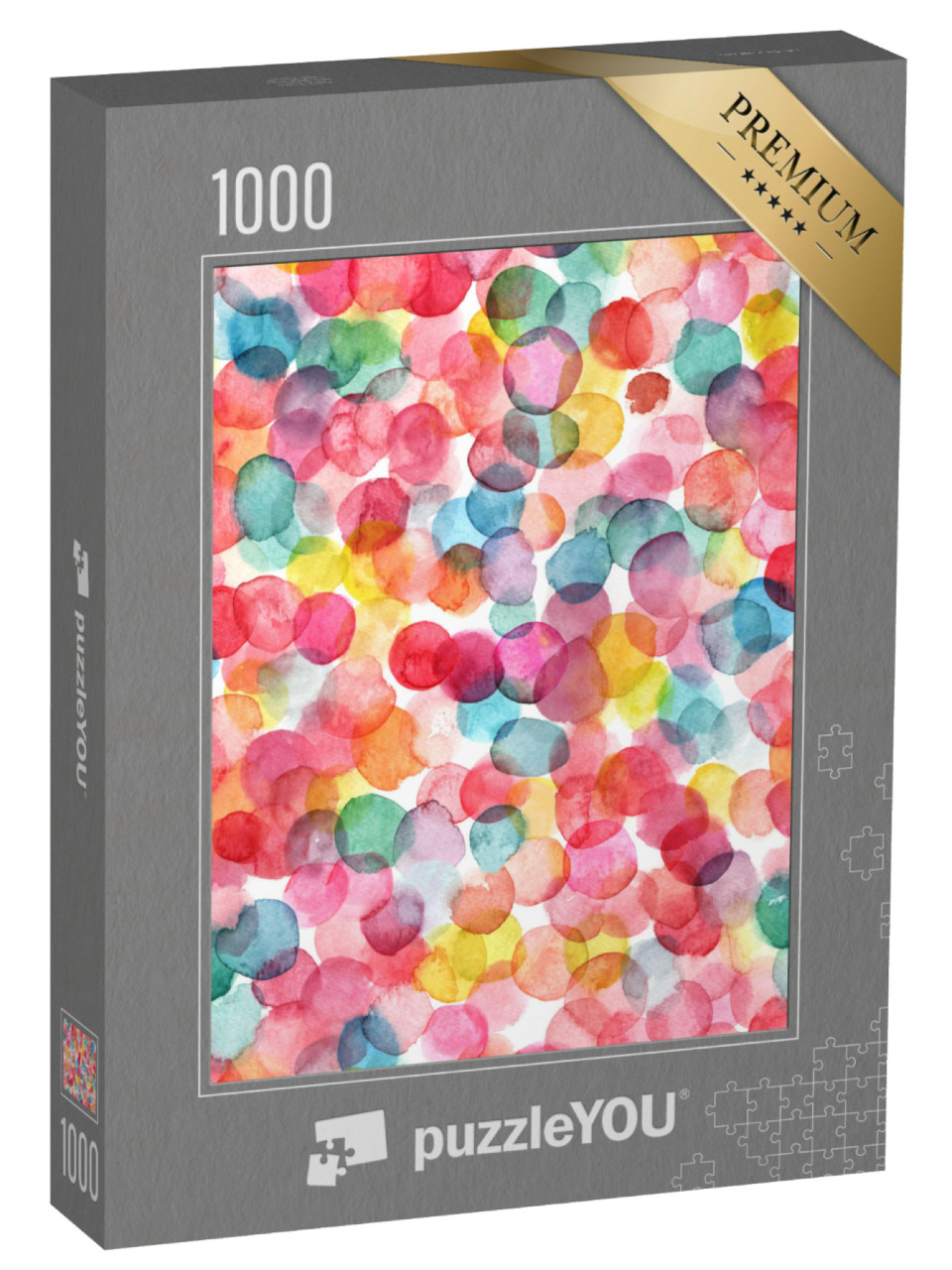 Puzzle 1000 Teile „Bunte Aquarell-Punkte“