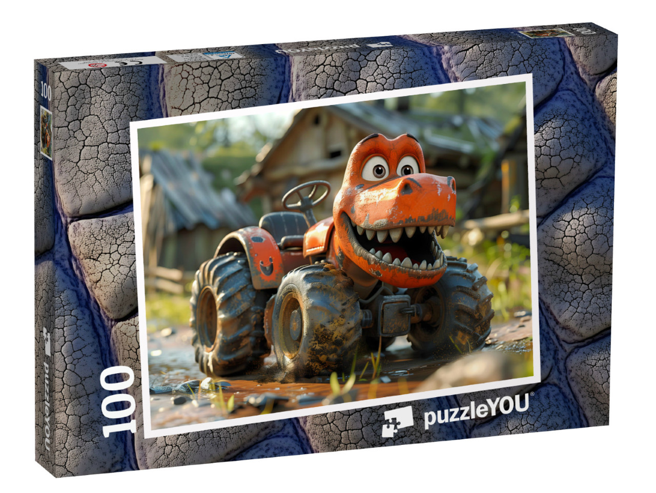 Puzzle 100 Teile „Dinotruck“