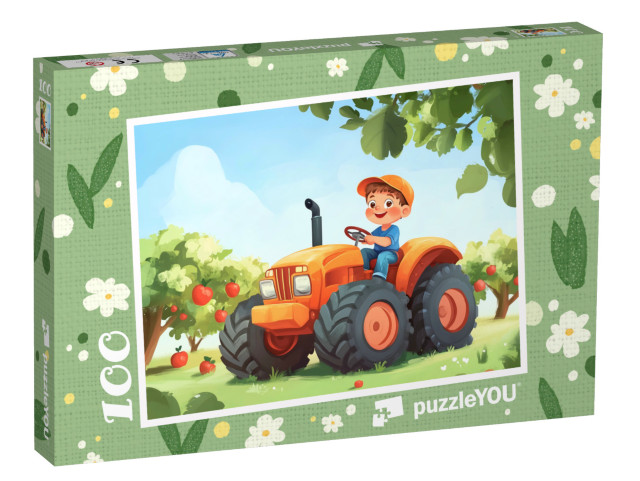 Puzzle 100 Teile „Die Erntehelfer auf dem Bauernhof“