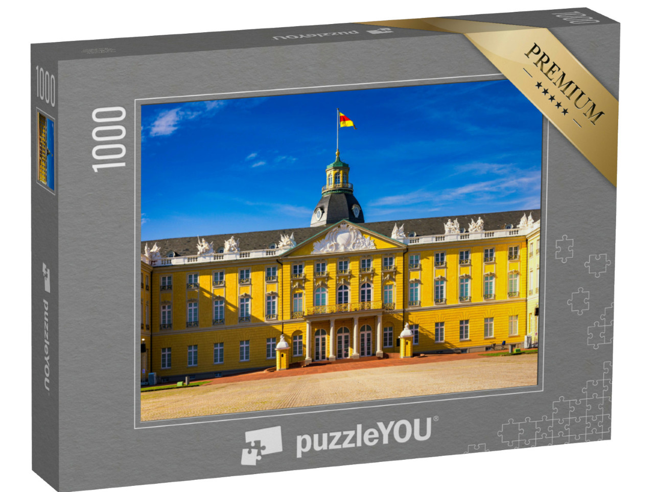 Puzzle 1000 Teile „Das Karlsruher Schloss aus dem 18. Jahrhundert, Baden-Württemberg“