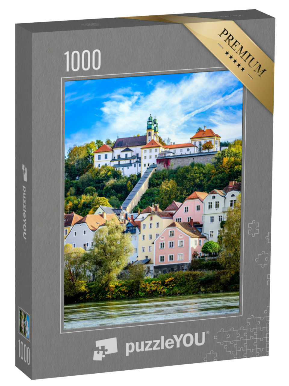 Puzzle 1000 Teile „Altstadt des schönen Passau in Bayern, Deutschland“