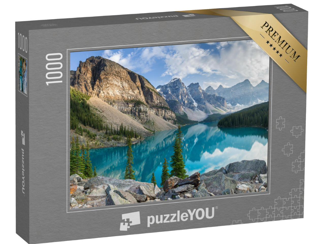 Puzzle 1000 Teile „Klarer Bergsee in der Wildnis Kanadas“