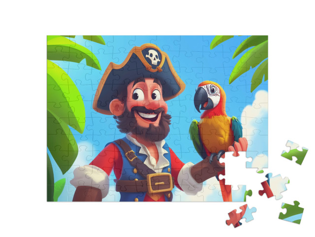 Puzzle 100 Teile „Der Pirat, der den Regenbogen fand“