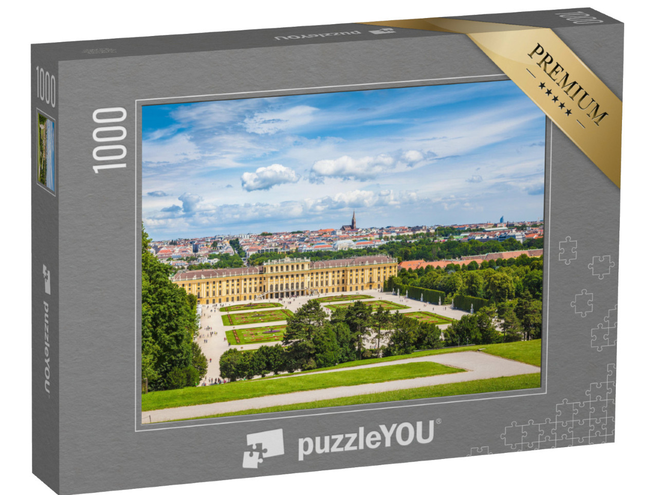 Puzzle 1000 Teile „Schlosses Schönbrunn mit dem Großen Parterregarten, Wien“