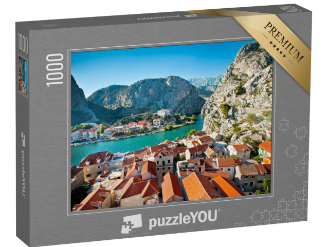 Puzzle 1000 Teile „Panorama von Omis, Kroatien“