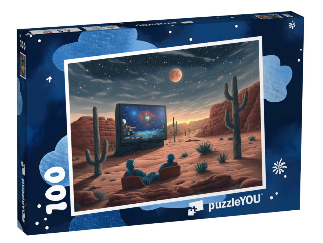 Puzzle 100 Teile „Mondschatten und Wüstenspiele“