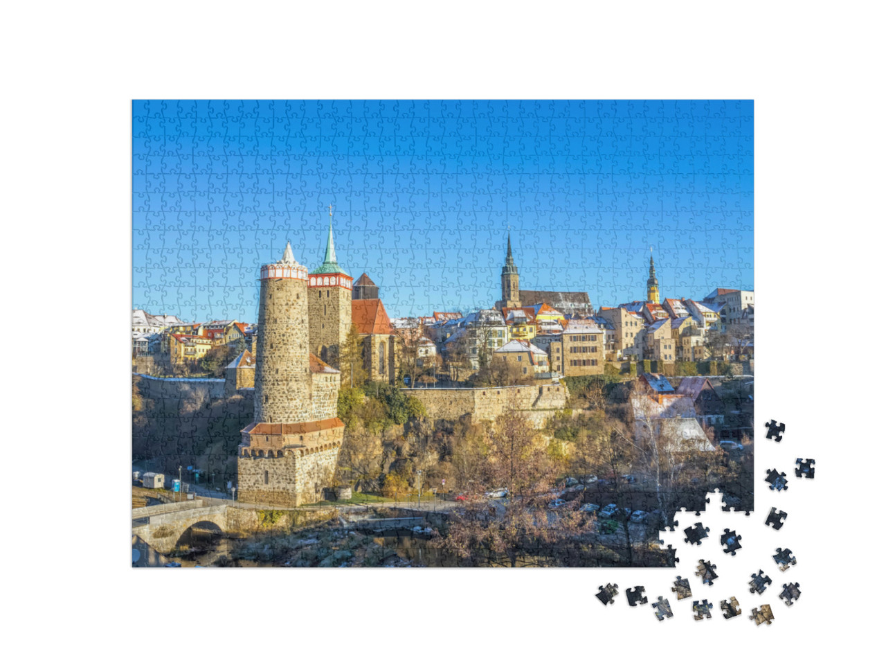 Puzzle 1000 Teile „Historische Stadt Bautzen in Sachsen, Deutschland“