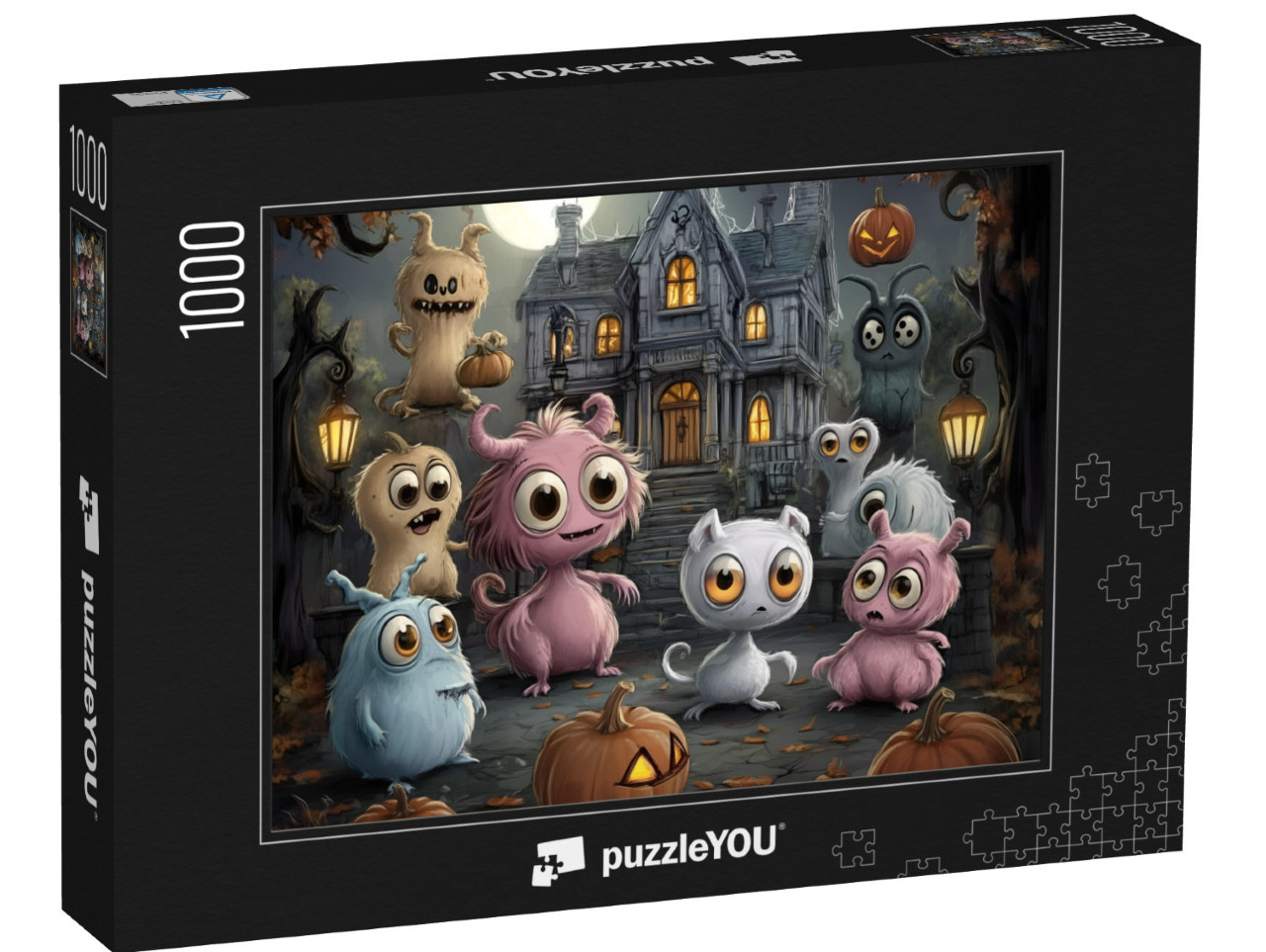 Puzzle 1000 Teile „Süße Monster an Halloween“