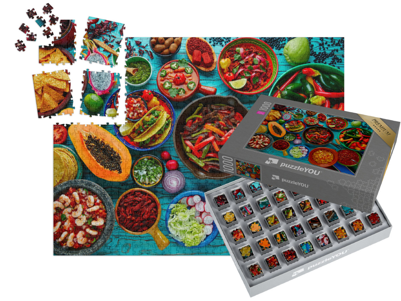 Puzzle „Mexikanisches Essen“ | SMART SORTED® 1000 Teile