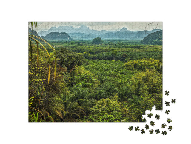 Puzzle 1000 Teile „Regenwaldlandschaft in Thailand“