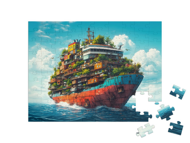 Puzzle 100 Teile „Rostige Relikte“