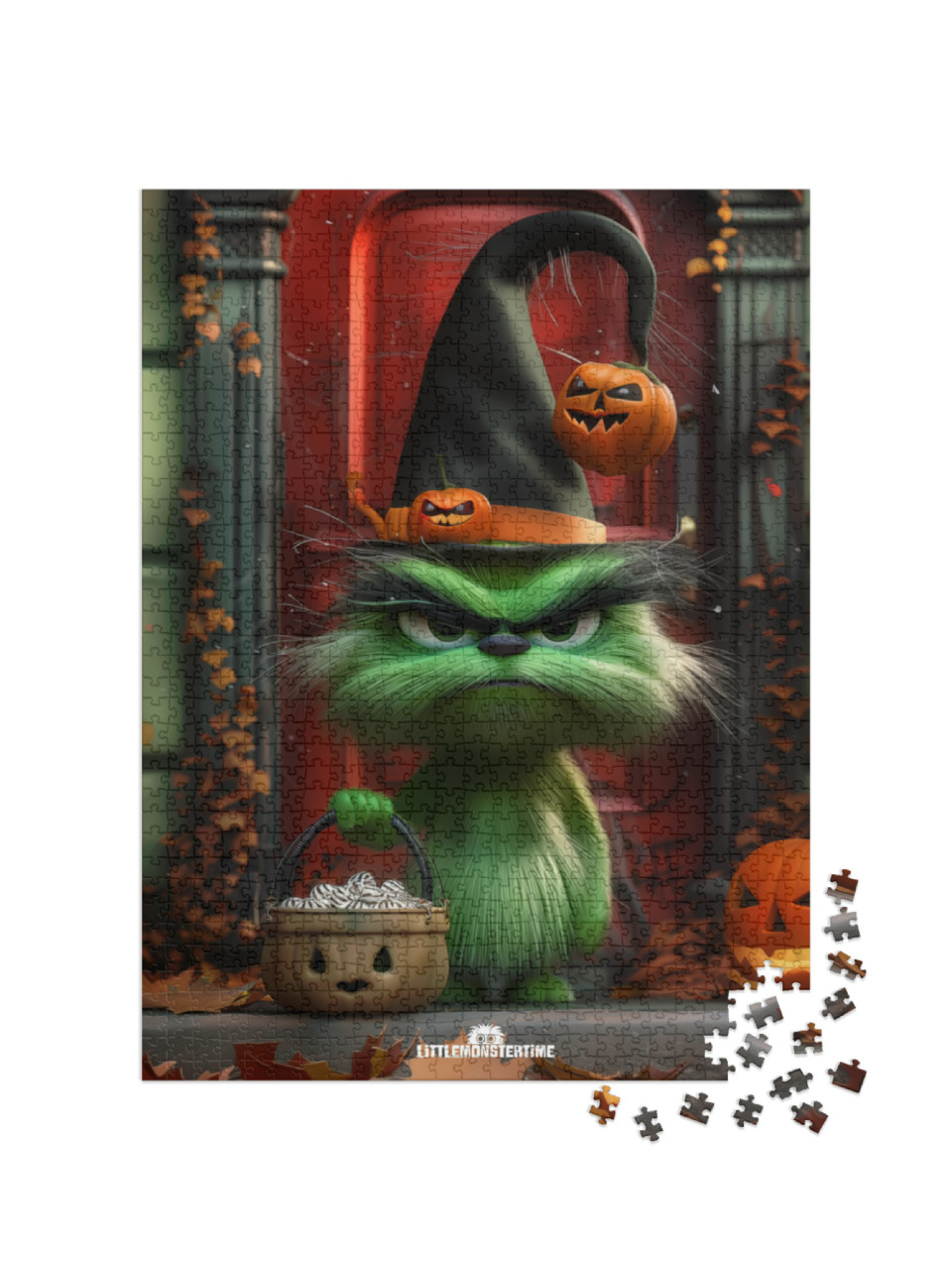 Puzzle 1000 Teile „LITTLEMONSTERTIME: Halloween Grumpkin“