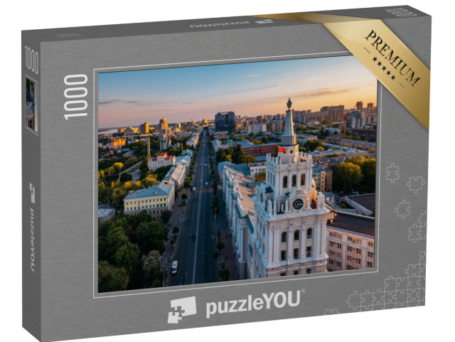 Puzzle 1000 Teile „Abend über Woronesch, Russland“