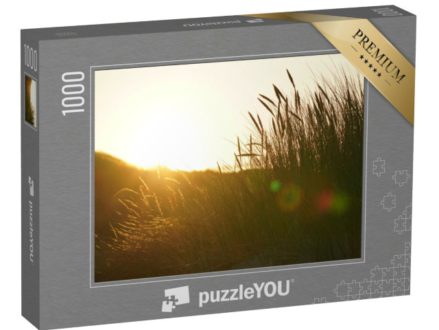 Puzzle 1000 Teile „Sonnenuntergang in den Dünen von Juist“