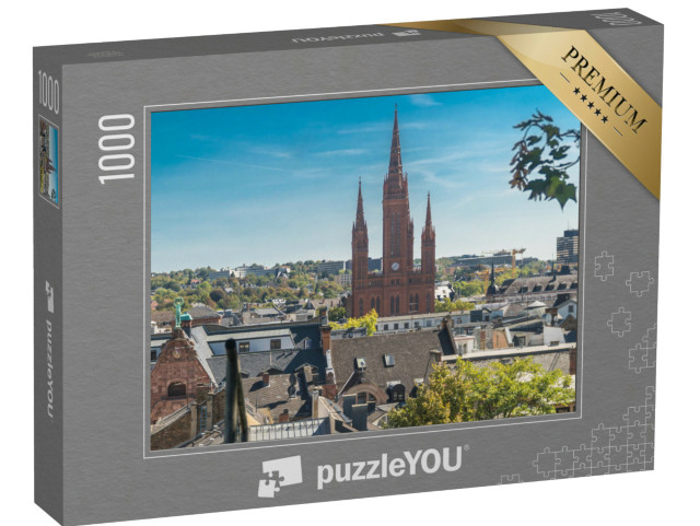 Puzzle 1000 Teile „Altstadt und Marktkirche von Wiesbaden“