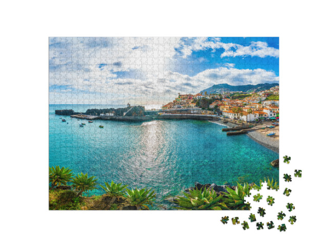 Puzzle 1000 Teile „Camara de Lobos, Hafen und Fischerdorf, Madeira, Portugal“