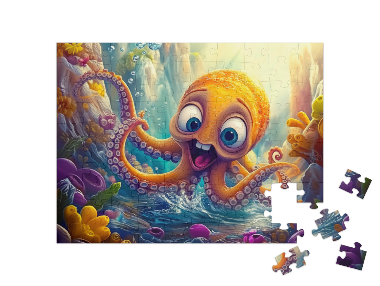 Puzzle 100 Teile „Oktopus Olivia aus der Tiefsee“