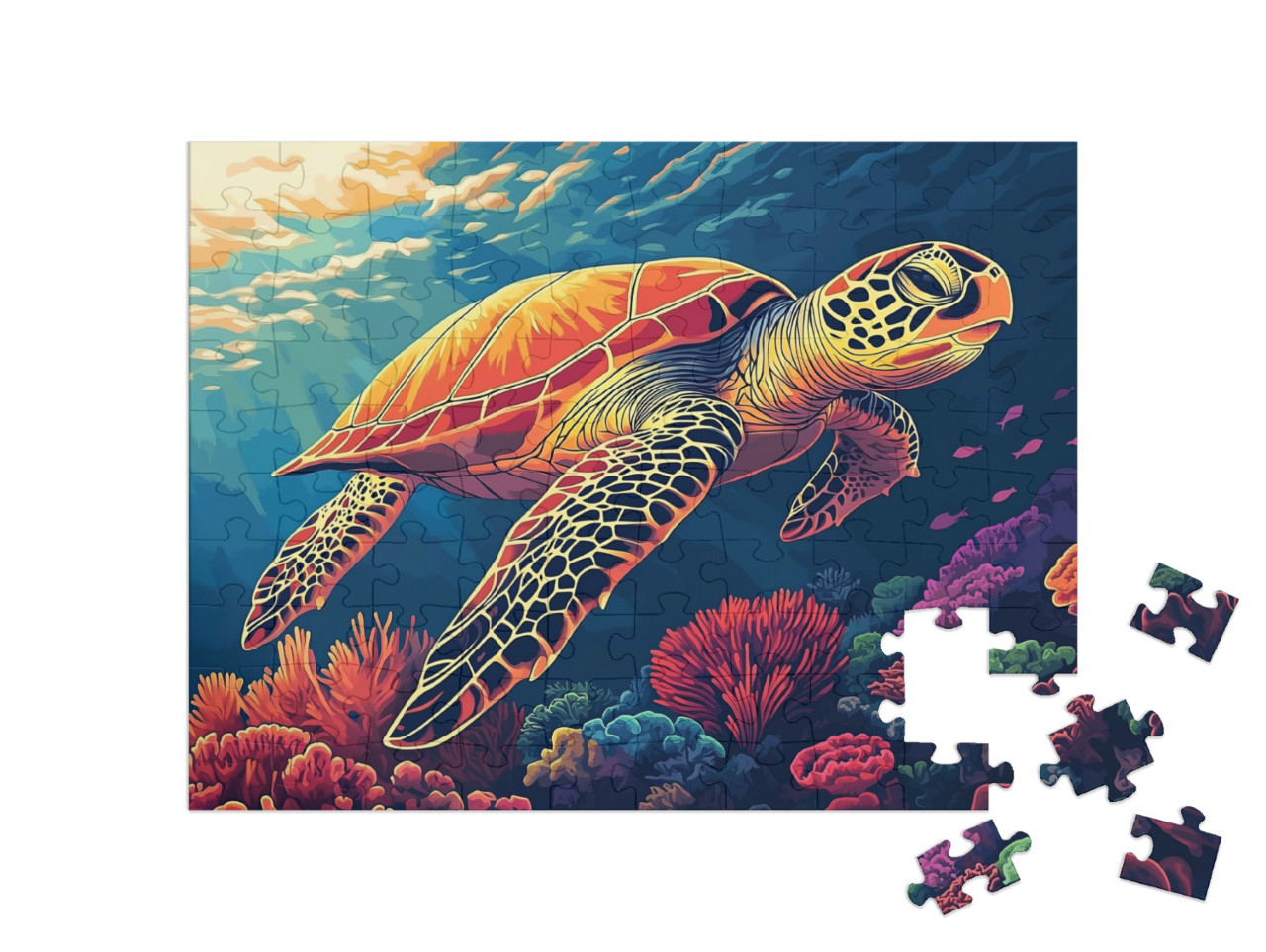 Puzzle 100 Teile „Im Farbenrausch“