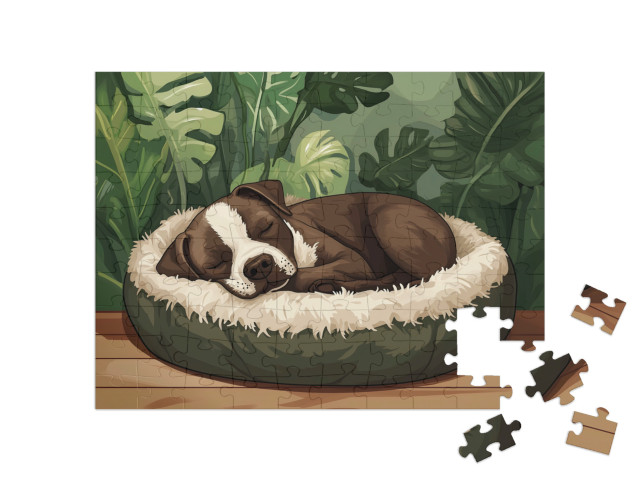 Puzzle 100 Teile „Schlafenszeit für unsere Stella“