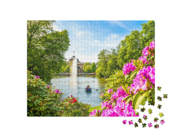 Puzzle 1000 Teile „Der Kurpark in Wiesbaden“